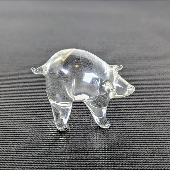 Abbott Art Glass Pig Paperweight and Friend! Two Glass Pigs in Great Condition - Picture 4 of 8